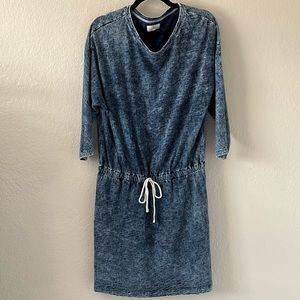 NWOT Lou & Grey 100% Cotton Knee Length Dress Cinched Waist